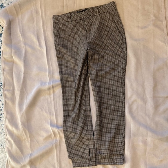 ZARA Asymmetrical Hem Plaid Trousers size 2 - Picture 6 of 11